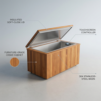 TimberChill Glacier Pro Cedar Cold Plunge — Lifestyle
