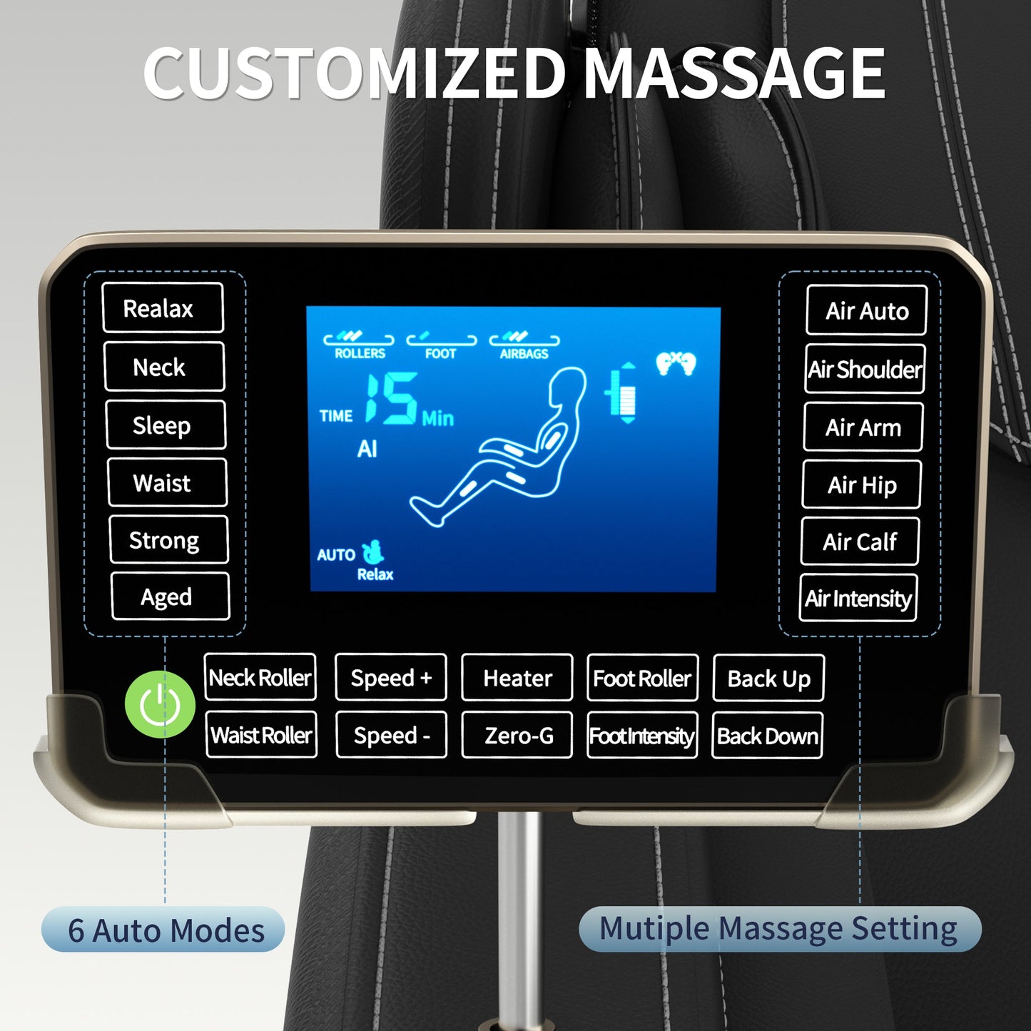 Zero Gravity Full Body Massage Chair with Bluetooth Speakers