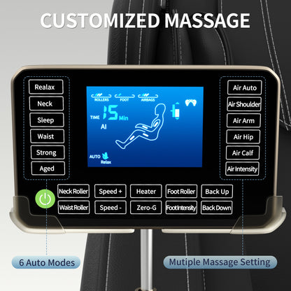 Zero Gravity Full Body Massage Chair with Bluetooth Speakers