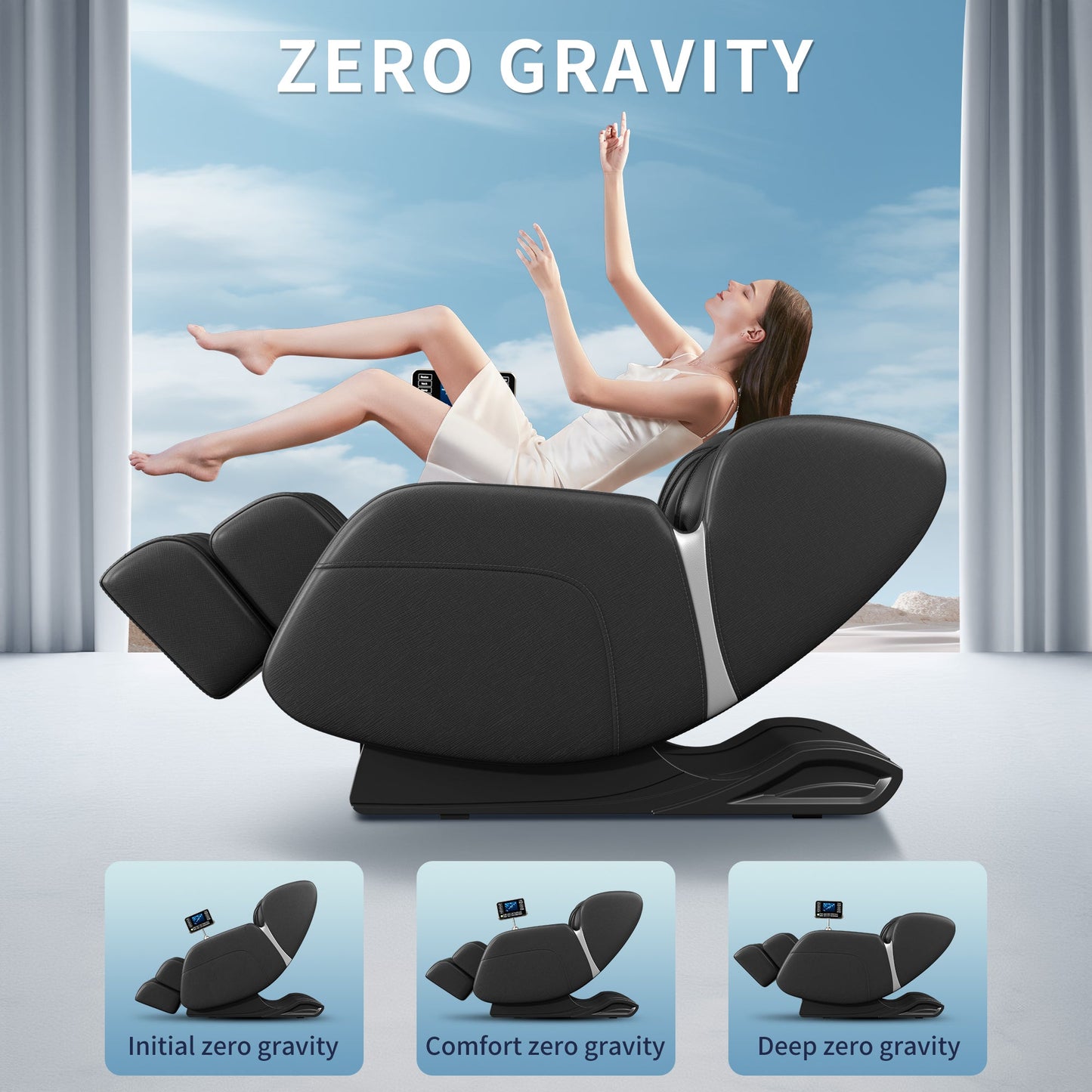 Zero Gravity Full Body Massage Chair with Bluetooth Speakers