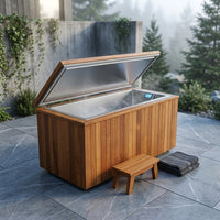 TimberChill Glacier Pro Cedar Cold Plunge — Studio Shot