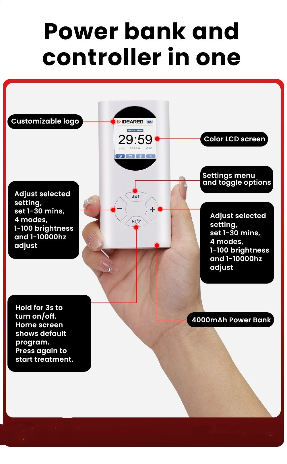 LED Mask Instrument Silicone Photon IPL Device Beauty Mask
